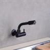 Elegant Black Kitchen Tap Modern Wall Mount Kitchen Faucet