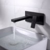 Optional Brushed Gold/Black Wall Mounted Centerset Basin Faucet with Embedded Box