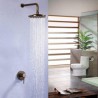 Wall Mount Rain Shower Head with Antique Brass Shower Faucet