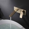 Optional Brushed Gold/Black Wall Mounted Centerset Basin Faucet with Embedded Box