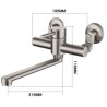 Rotatable Stainless Steel Kitchen Faucet with Faucet Accessory Pipe Fitting Part