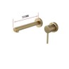 Wall Mounted Brushed Gold Brass Basin Tap with Single Handle