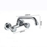 Wall Mount Kitchen Faucet in Modern Chrome