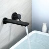 Bathroom Single Handle Basin Tap in Black Brass Wall Mounted Faucet