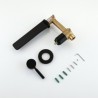 Bathroom Single Handle Basin Tap in Black Brass Wall Mounted Faucet