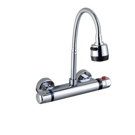 Chrome Omni-directional Kitchen Mixer Tap Modern Thermostatic Kitchen Faucet