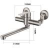 Rotatable Kitchen Faucet Stainless Steel Tap with Extension Pipe Fitting Part