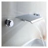 Contemporary Widespread Waterfall Bathroom Sink Faucet with Two Handles (Wall Mount)