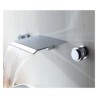 Contemporary Widespread Waterfall Bathroom Sink Faucet with Two Handles (Wall Mount)