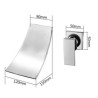 Contemporary Waterfall Widespread Bathroom Sink Faucet (Chrome Finish)