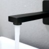 Wall Mounted Bathroom Mixer Bathtub Tap Single Handle Black Baking Basin Faucet