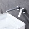 Wall Mounted Modern Copper Basin Faucet Single-Handle Sink Faucet