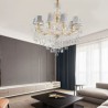 Dining Room Bedroom European Crystal Chandelier Stylish Gold Pendant Light