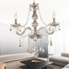 Crystal Chandelier European Cognac Colour Glass Pendant Light Bedroom Living Room