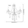 Crystal Chandelier European Cognac Colour Glass Pendant Light Bedroom Living Room