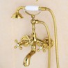 Wall Mounted Gold Hand Shower and Tub Filler