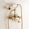 Wall Mounted Gold Hand Shower and Tub Filler