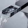 Chrome Wall-Mount Bathtub Tap with Handheld Shower Contemporary Waterfall Tub Faucet