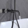 Modern Brass Tub Shower Faucet Set Wall Mounted Bathtub Faucet With Hand Shower