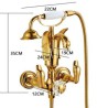 Telephone Type Hot Cold Mixer Tap Wall Mounted Brass Shower & Tub Faucet Spout