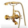 Chrome/Gold Classical Clawfoot Bathtub Faucet Tub Mixer Tap with Hand Shower