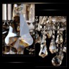 Luxury Modern Large Crystal Ceiling Light 2 Tiers 15 Light Large Crystal Chandelier Cognac (Dance Of Romance)