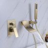 Brass Waterfall Bathtub Faucet Wall Mounted Tub Tap