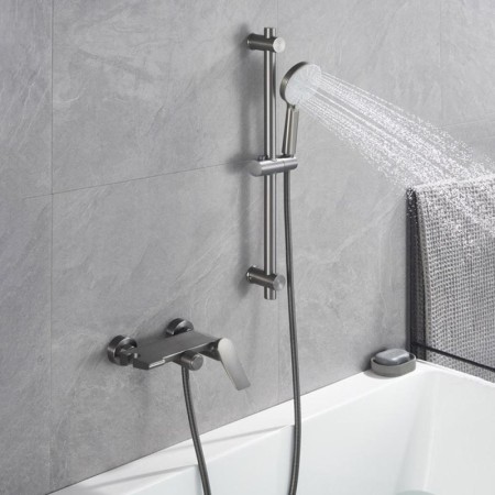 Bathroom Tub Fillers Bathtub Faucet with Handheld Shower Wall Mounted Bathtub Spout