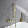 Bathroom Tub Fillers Bathtub Faucet with Handheld Shower Wall Mounted Bathtub Spout