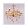 Amber Crystal Chandelier with 6 Lights for the Home