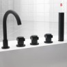 Contemporary Widespread Waterfall Bathroom Sink Faucet with Two Handles (Wall Mount)