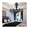 Black Chandelier 6 Light Silver Vintage in Crystal Feature