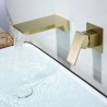 Waterfall Wall Mounted Basin Mixer Tap Bathroom Countertop Faucet (Embedded Box Included)