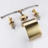 Bathroom Sink Tap with Curved Waterfall Spout in Golden Brass