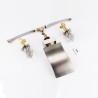 Split Curved Bathroom Sink Faucet with Waterfall Brass Basin Tap