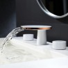 2-Handle Bathroom Sink Faucet with Waterfall Spout