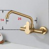 Wall Mount Kitchen Faucet in Luxurious Golden