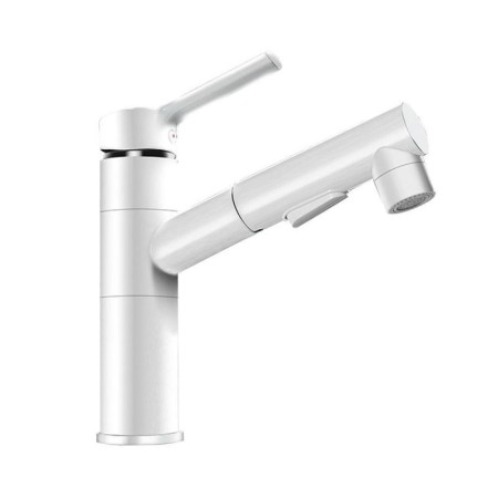 Pull Out Basin Mixer Tap For Bathroom Sink With Swivel Spout