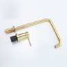 Bathroom Single Handle Mixer Tap with Brushed Gold Basin Faucet