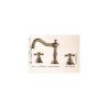 Widespread Bathroom Sink Tap with Antique Sink Faucet in Brass Finish