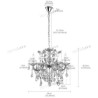 6 Light Amber Colored Crystal Chandelier Ceiling Light Luxury Crystal Chandelier (Dance Of Romance)