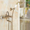 Wall Mount Handheld Shower Faucet with Oblate Spout Antique Shower Faucet