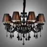 Luxury Modern Black Chandelier Crystal Living 8 Light Black Crystal Chandelier