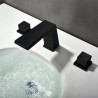 Three-piece Suit Black Waterfall Sink Faucet Spray Painting Sink Faucet