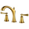 Split Bathroom Mixer Tap with Dual Handles in Brass