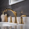 Split Bathroom Mixer Tap with Dual Handles in Brass