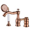 Flexible Handheld Shower Design in Classical Brass Basin Mixer Tap