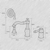 Flexible Handheld Shower Design in Classical Brass Basin Mixer Tap