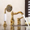 Flexible Handheld Shower Design in Classical Brass Basin Mixer Tap