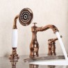 Flexible Handheld Shower Design in Classical Brass Basin Mixer Tap